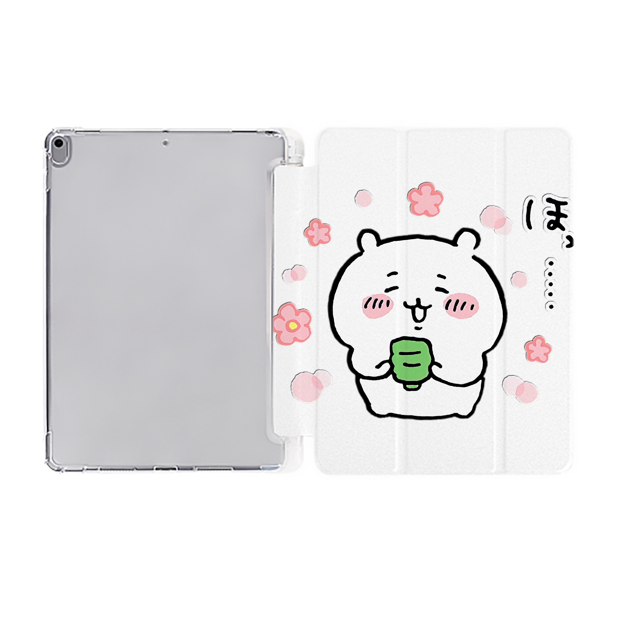 （画像用） ちいかわ ちいかわ Chii-kawa chiikawa IPad ケース ペン収納付き 三つ折りスタンド PUレザー×シリコン 対応機種9.5/10.5/10.9インチ
